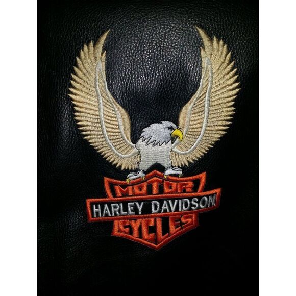 Harley-Davidson Black Leather Biker Jacket - Picture 5 of 12